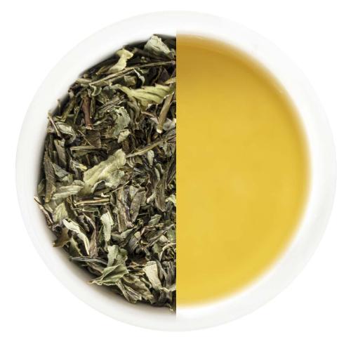 Losse leaf tea and cup of tea