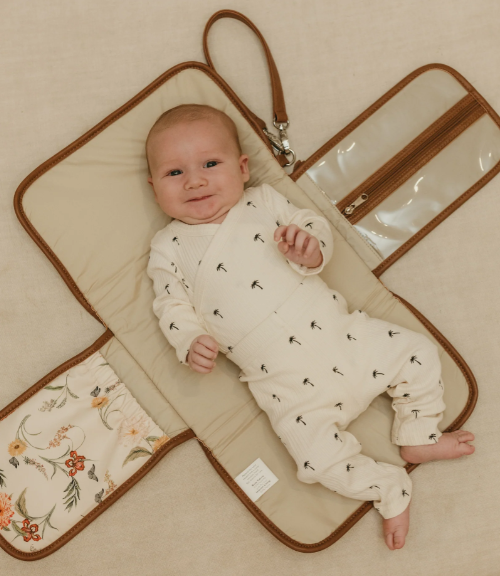 Change mat clutch open with baby 