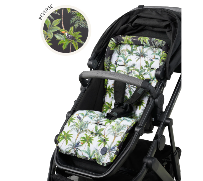 Pram seat liner tropical print