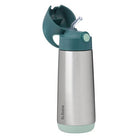 Open insulated drink bottle emerald green