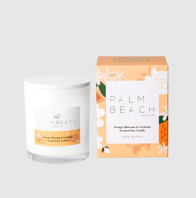 Orange Blossom gardenia scented soy candle limited edition