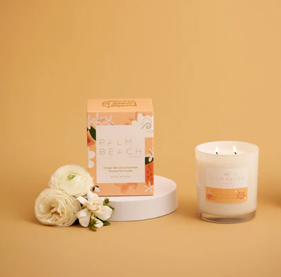 Limited edition orange blossom gardenia scented candle