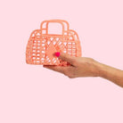 Retro basket mini peach 