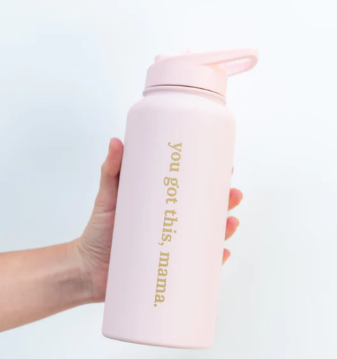 Ultimate breastfeeders waterbottle with writing you got this mama