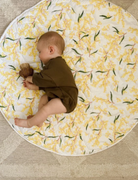 Baby on a wattle playmat