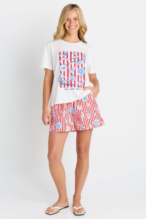 amalfi short in amalfi print front view