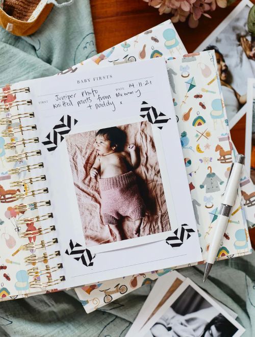 inside of the baby firsts journal