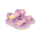 front view of the beach sandals in sugar plum colour