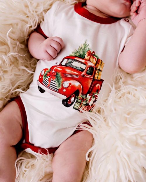 Christmas truck bodysuit