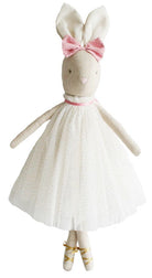 daisy bunny gold laces white tutu dress pink bow 48cm alimrose