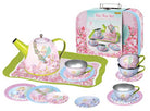 Fairy tin tea set in suitcase