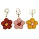 Felt flower keychain