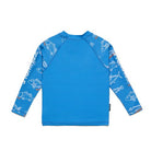 Back of the rash vest in saltwater print