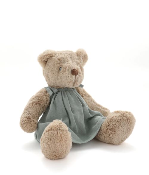 Mrs Honey Bear in Sage Dress