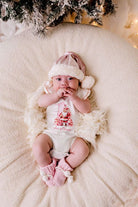 My first xmas bodysuit in pink with santa