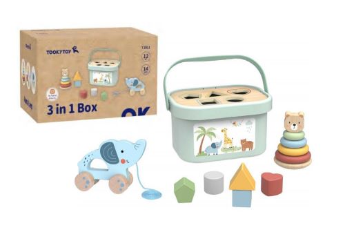 contents of the my forest friends 3 in 1 toy box set