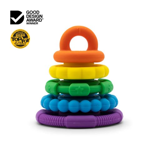 Rainbow stacker and tetther toy by jellystone designs award winning top toy 2020