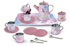 Rainbow unicorn tin tea set in suitcase