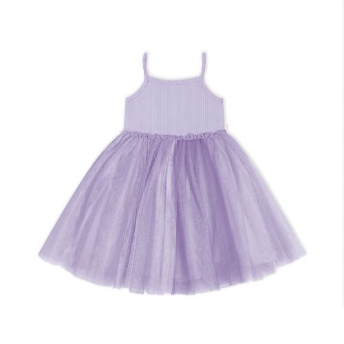 Ribbed tulle dress lilac