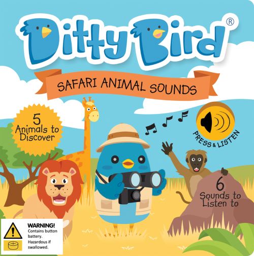 Ditty bird safari animals board book