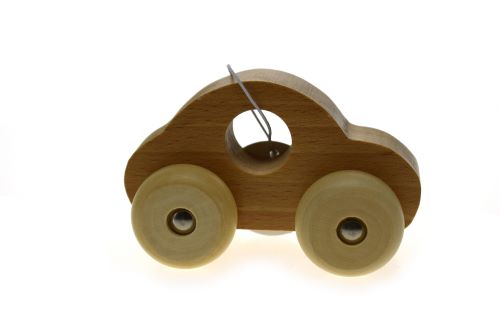 Simple wooden toy car natural