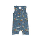 Sleeveless romper sporty dinos