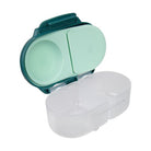 Open snackbox emerald green with removeable seal