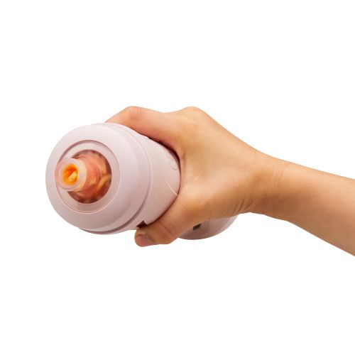 person holding full subo bottle