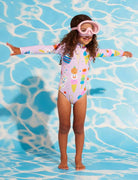 Sundae funday long sleeve zip Swimmers