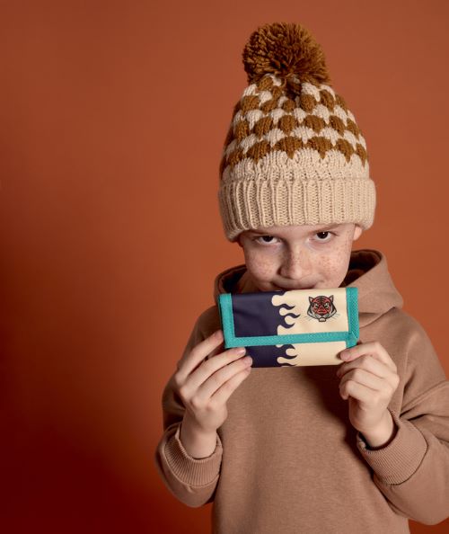 Boy with the tiger wallet