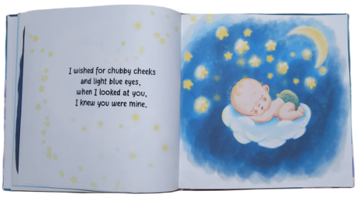 Inside page if wish baby book